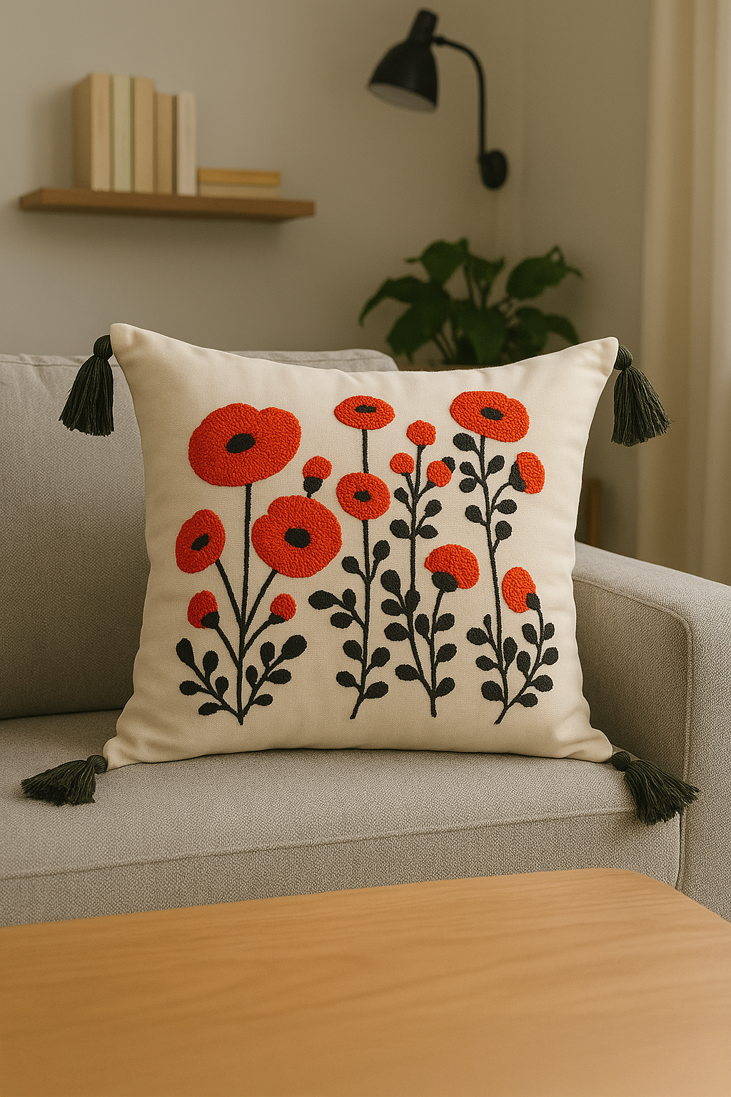 Poppy Punch Kırlent Kılıfı