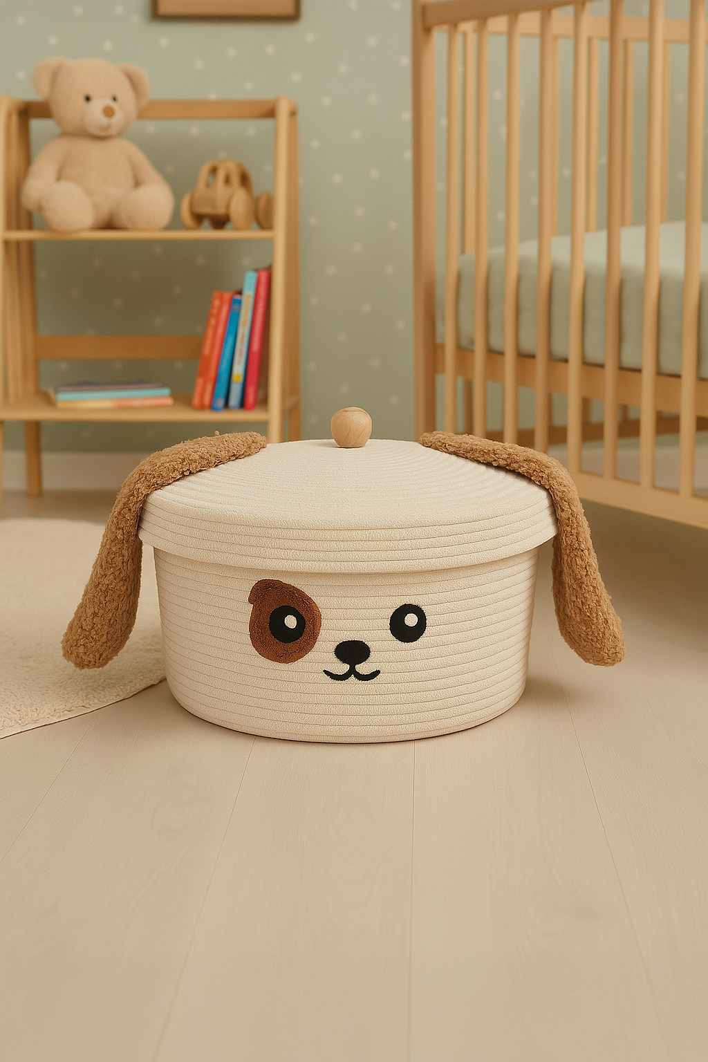 Sevimli Köpek Örgü Sepet