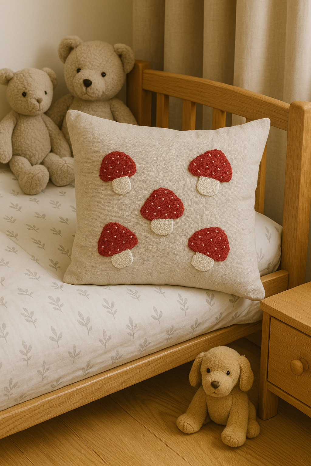 Toadstool Cluster Punch Kırlent Kılıfı