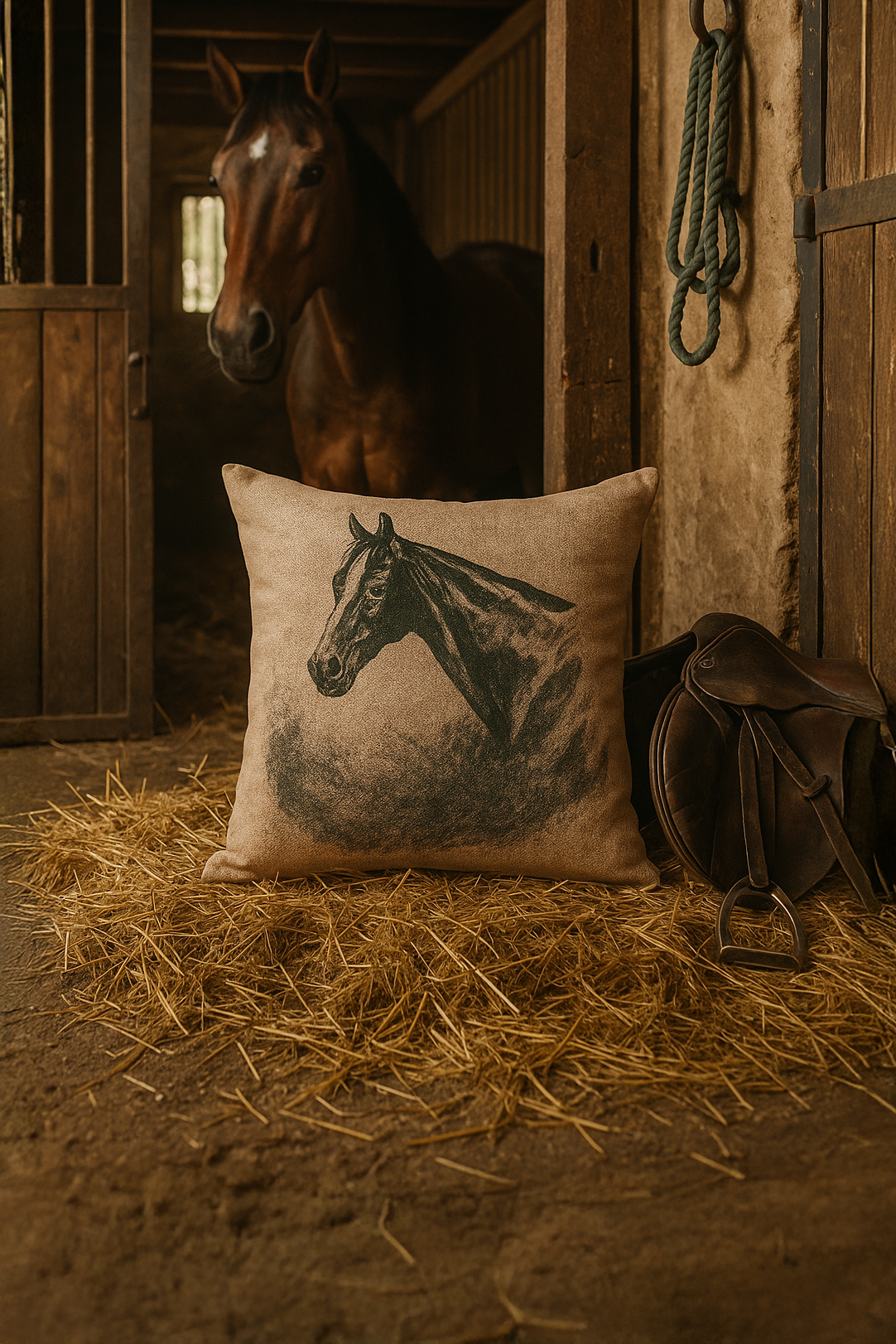 Desert Stallion Kırlent Kılıfı