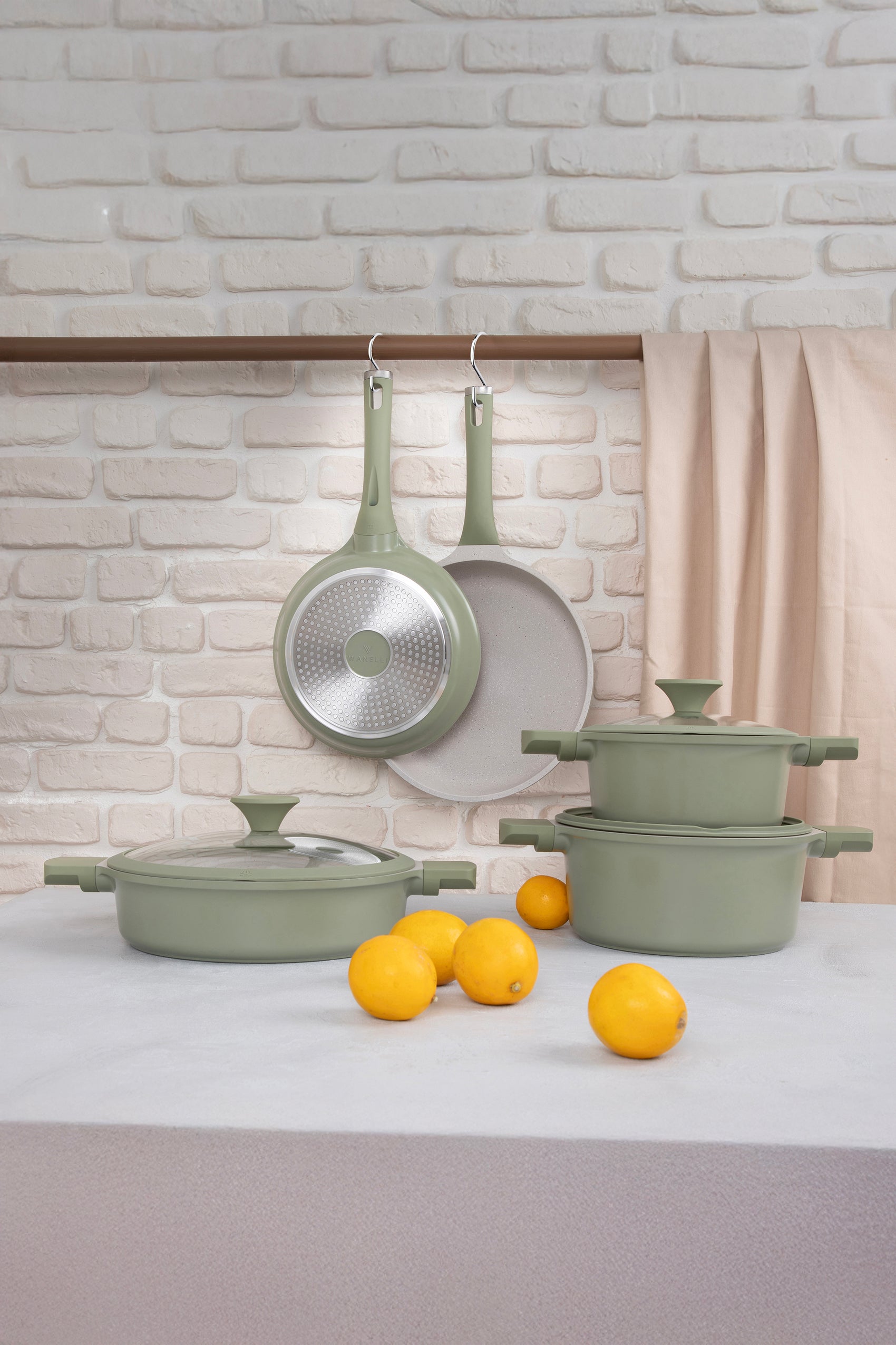 Natural Green Tencere & Tava Seti