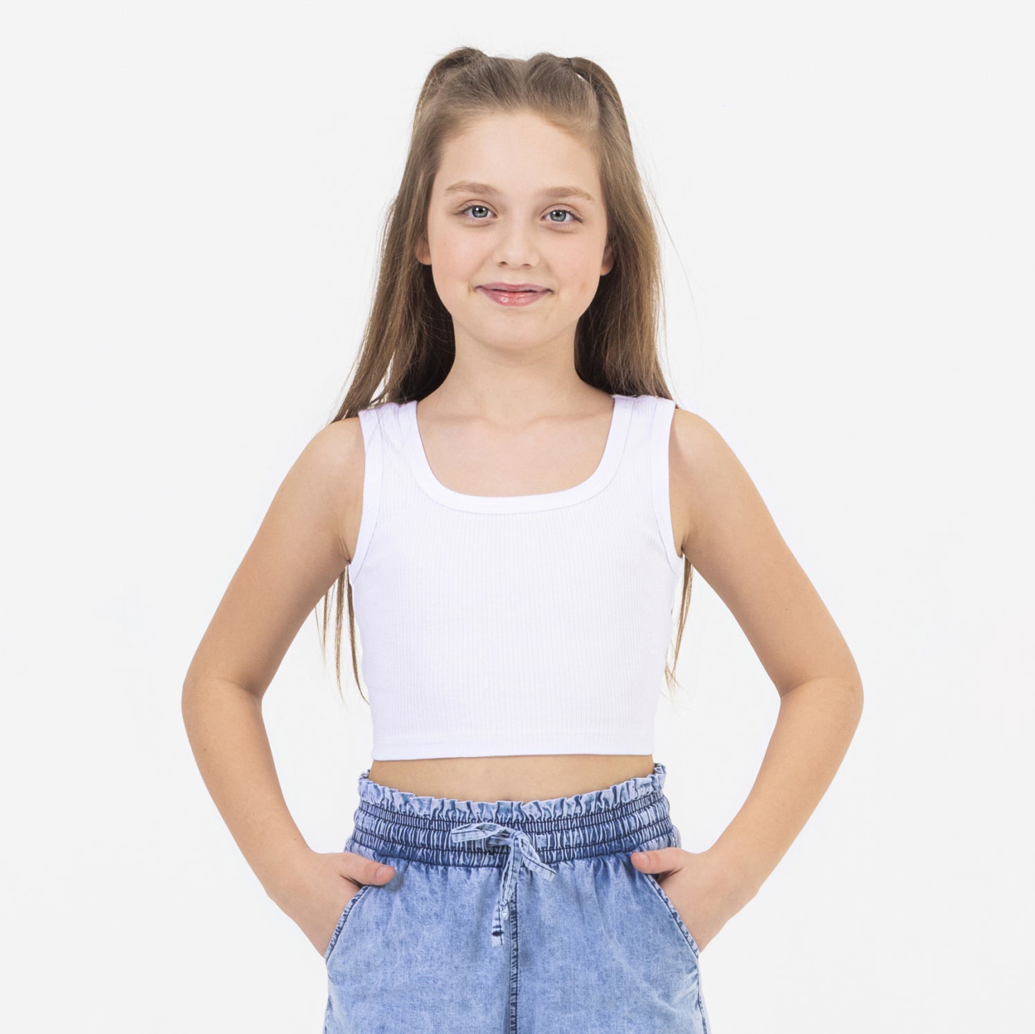Kız Çocuk Ribana Crop Atlet