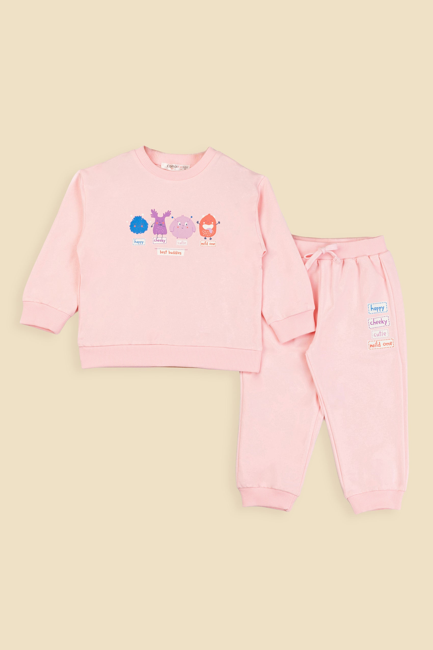 Buddies Kız Bebek Takım - Toz Pembe