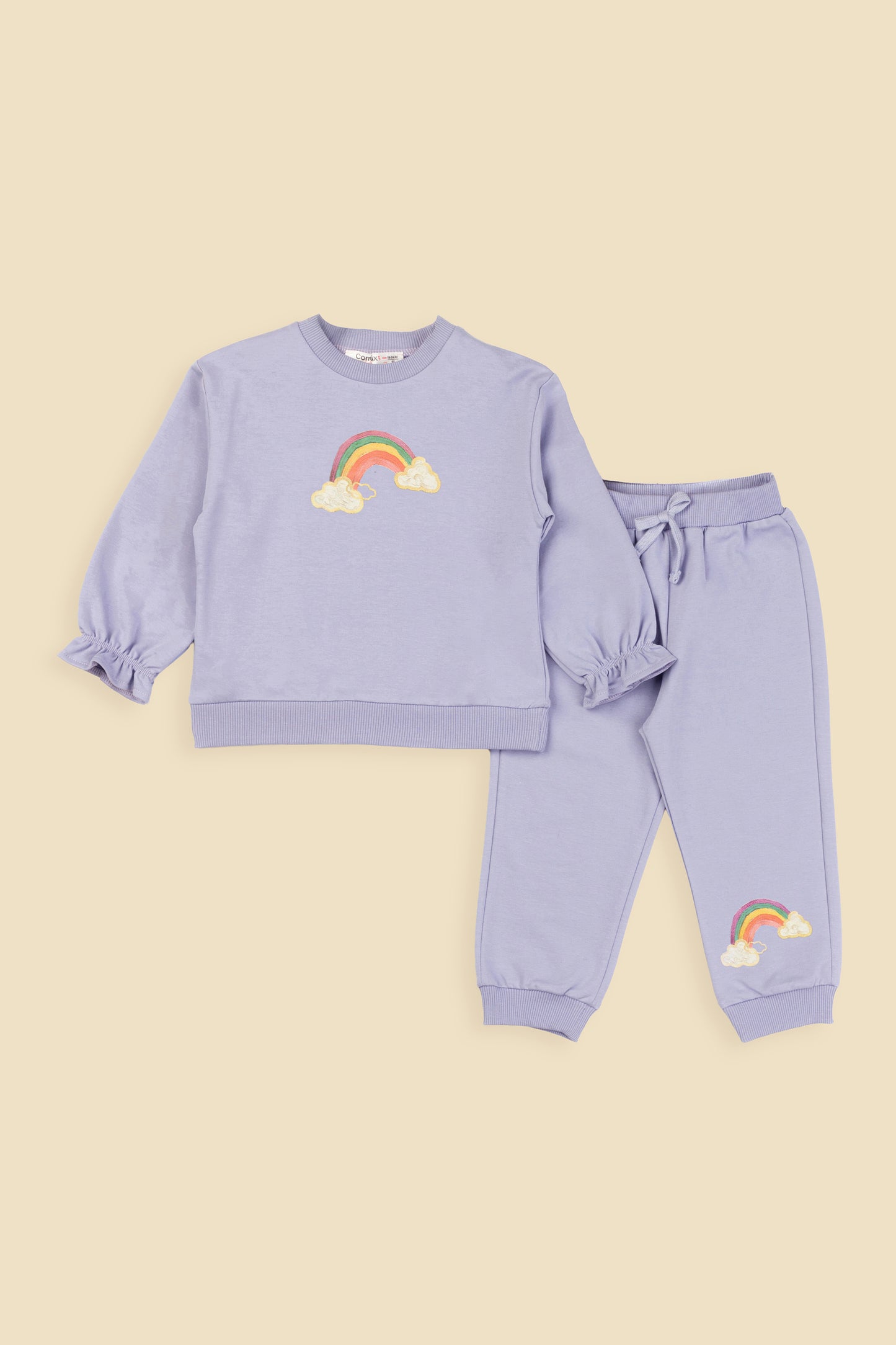 Rainbow Kız Bebek Takım - Leylak