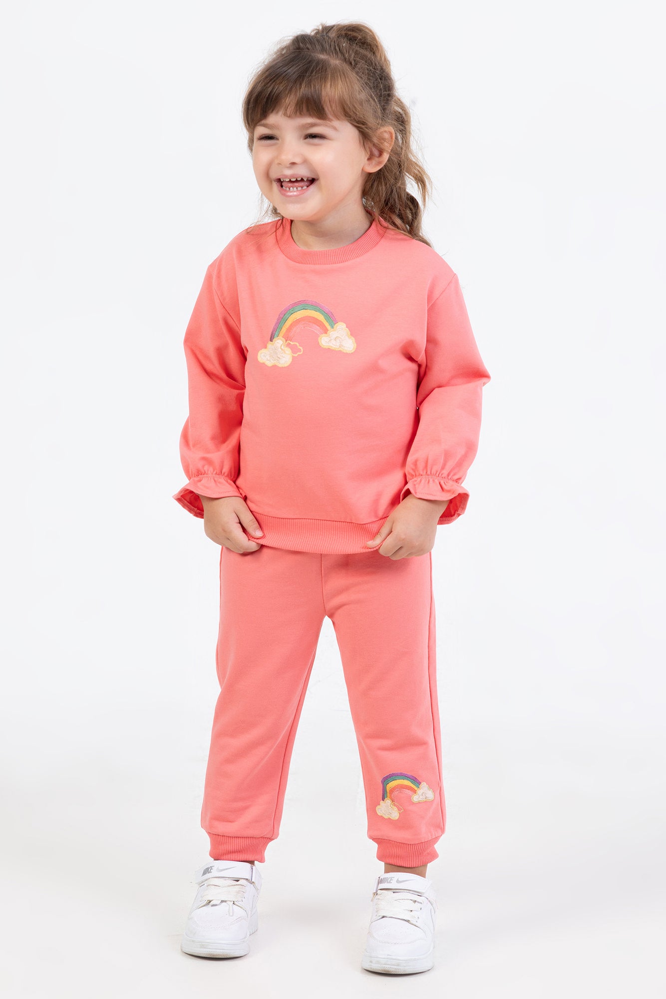 Rainbow Kız Bebek Takım - Pembe