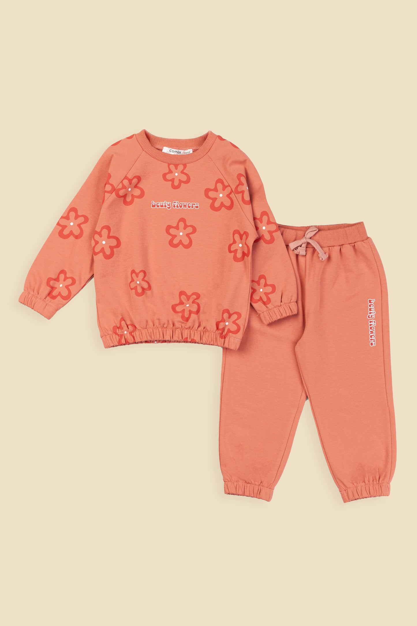 Beauty Flowers Kız Bebek Takım - Gül