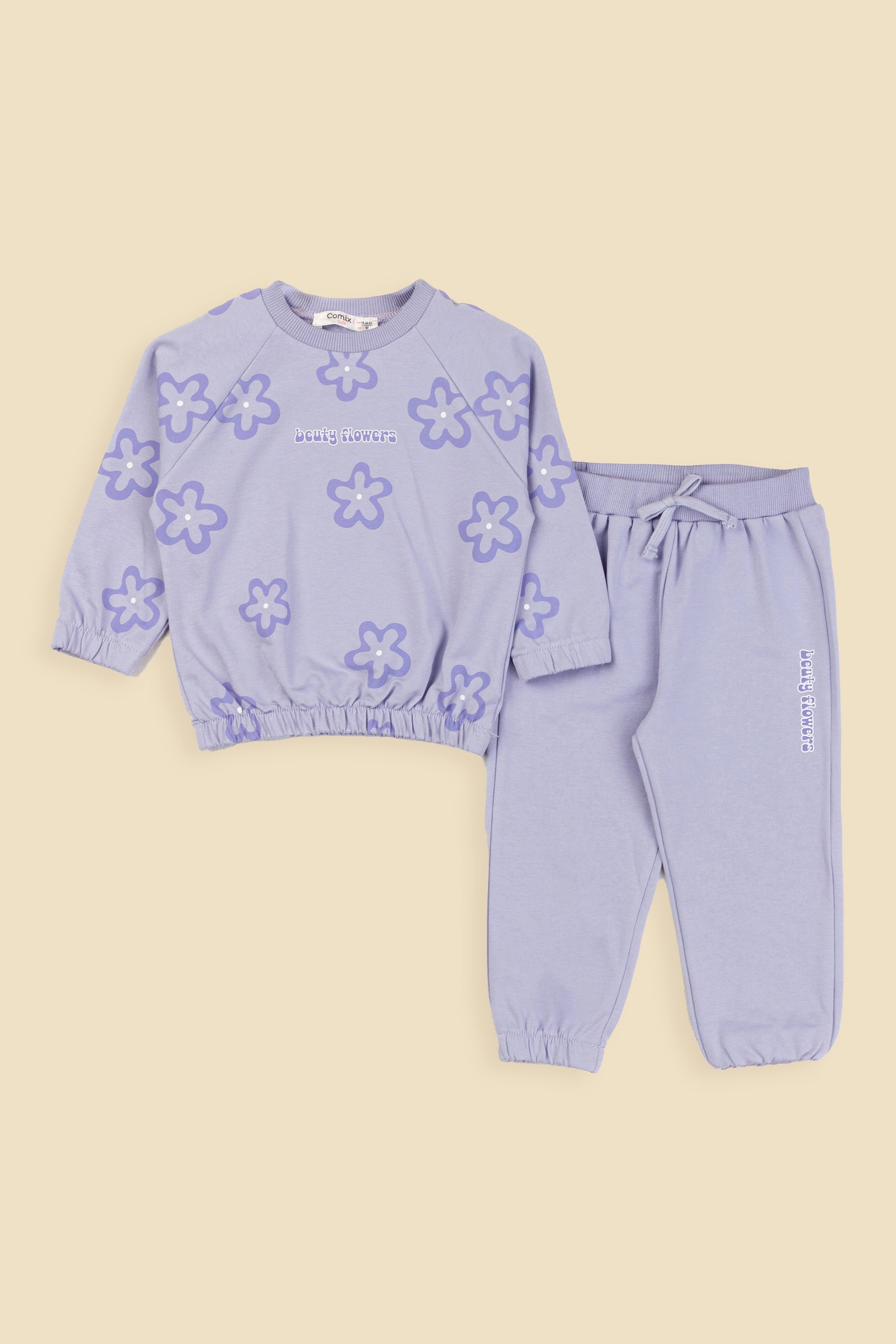 Beauty Flowers Kız Bebek Takım - Leylak