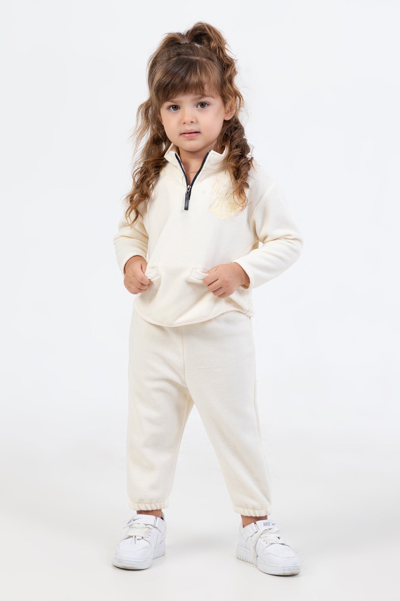 Seashell Kız Bebek Takım - Ekru