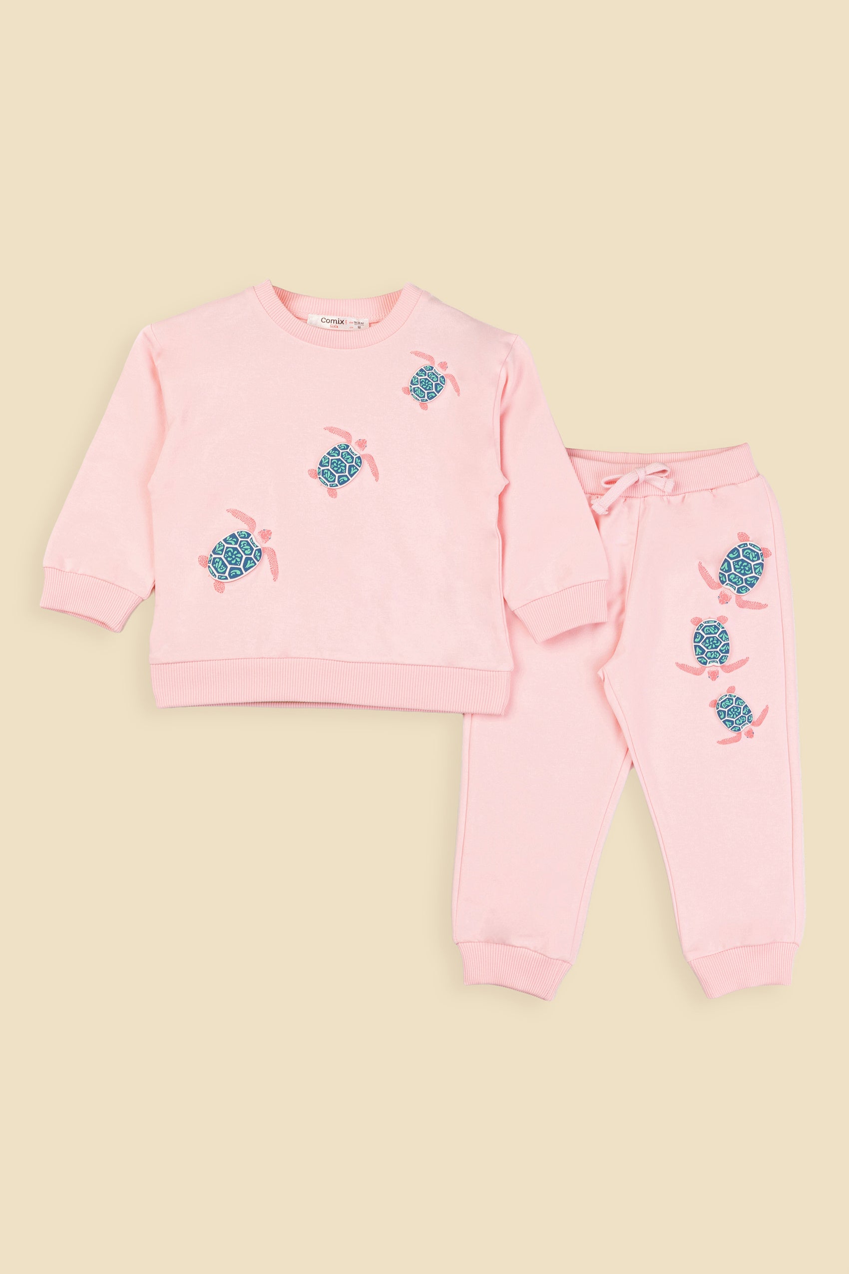 Caretta Kız Bebek Takım - Toz Pembe