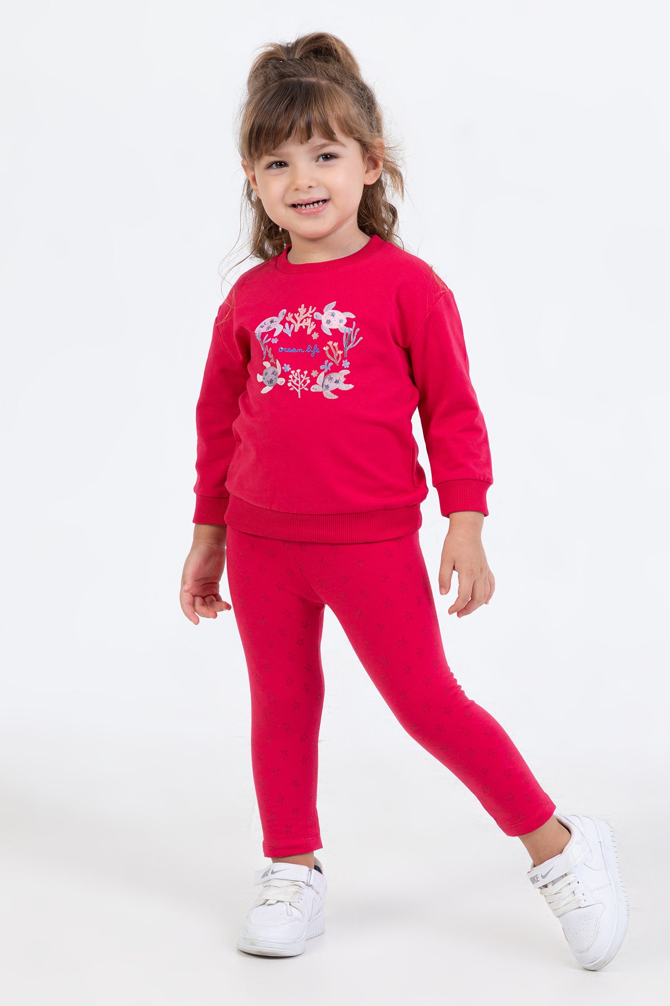 Starfish Kız Bebek Takım - Fuşya