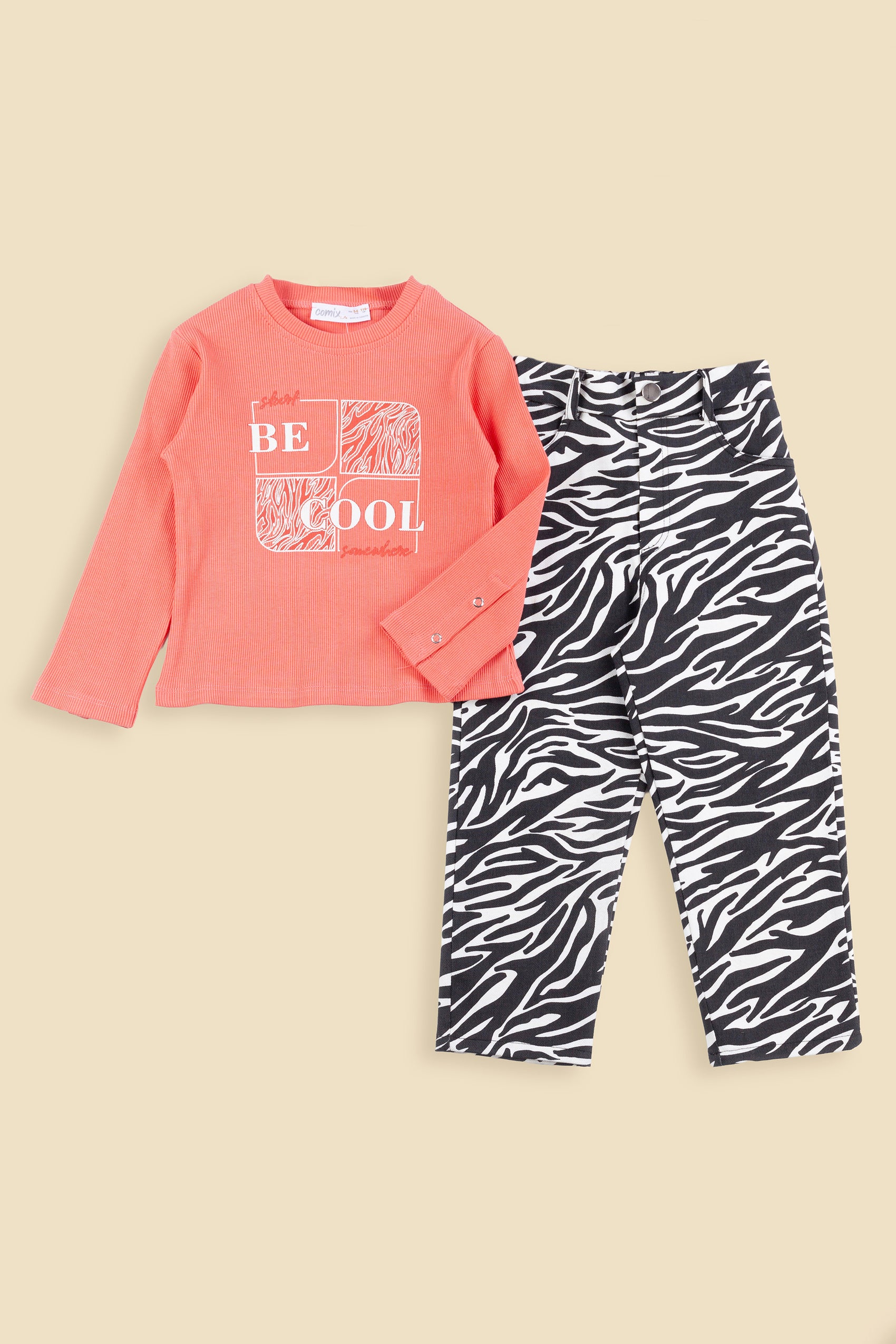 Be Cool Kız Pantolon Takım - Somon