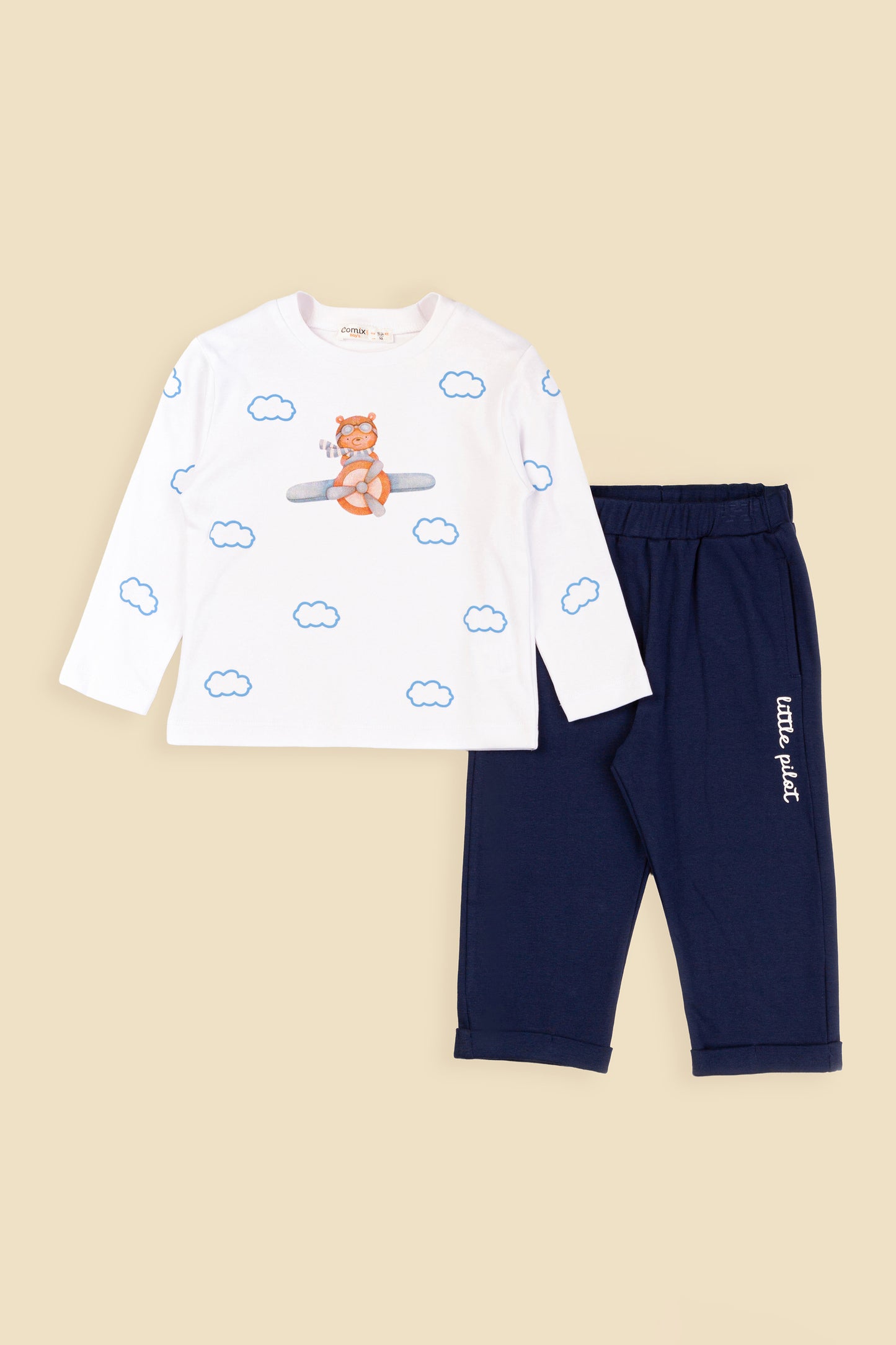 Little Pilot Erkek Bebek Takım - Lacivert