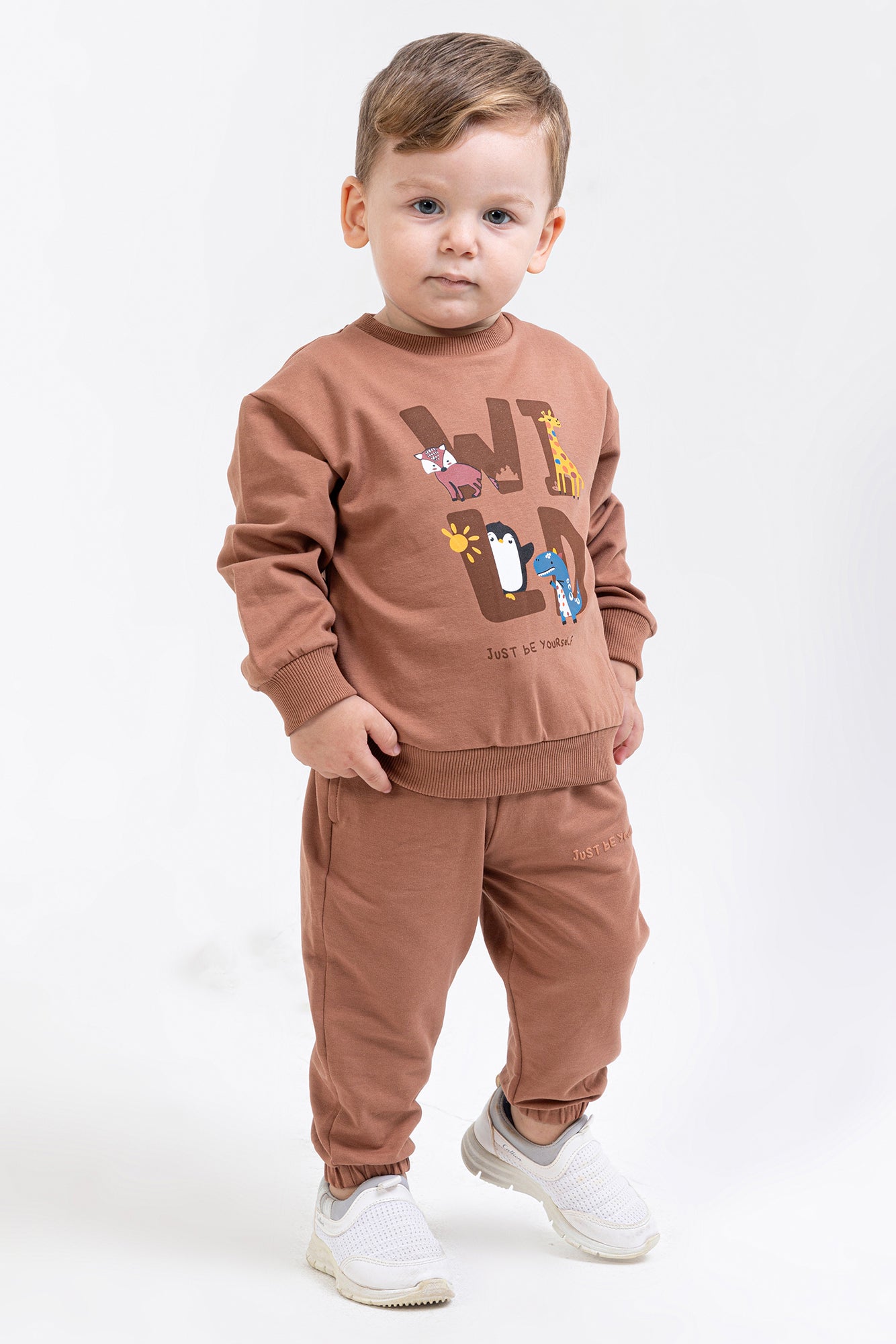 Wild Erkek Bebek Takım - Kahverengi