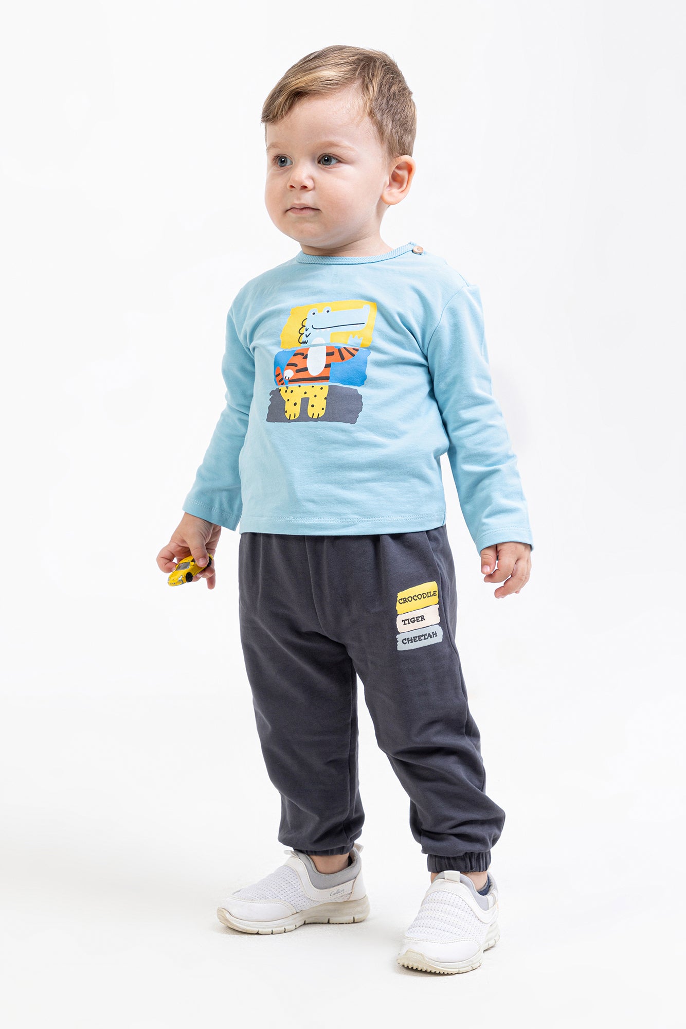 Triple Animal Erkek Bebek Takım - Mavi