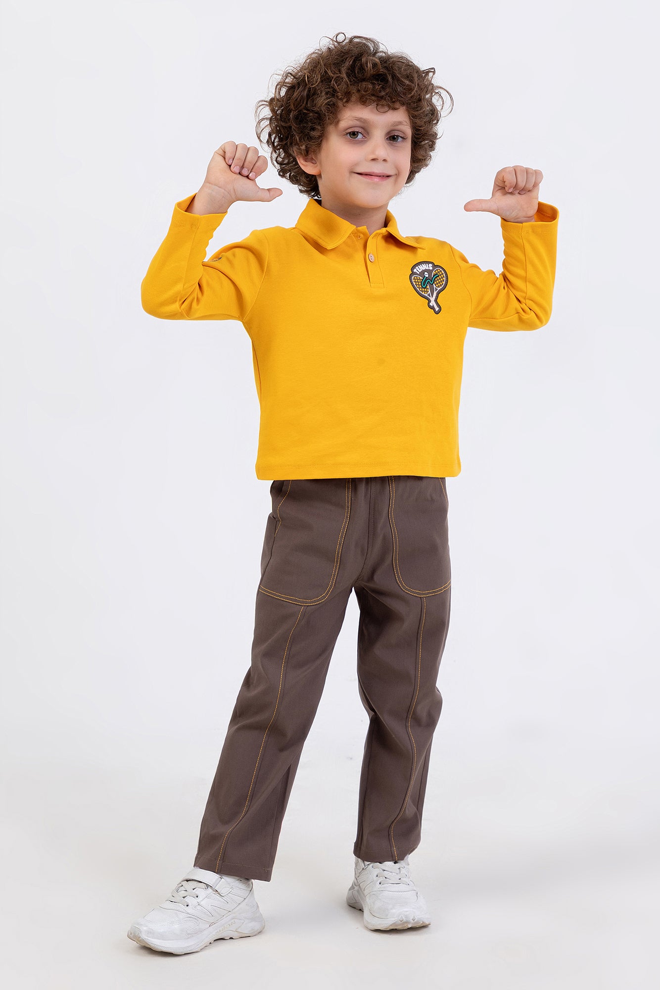 Tenis Erkek Polo Yaka Takım - Hardal