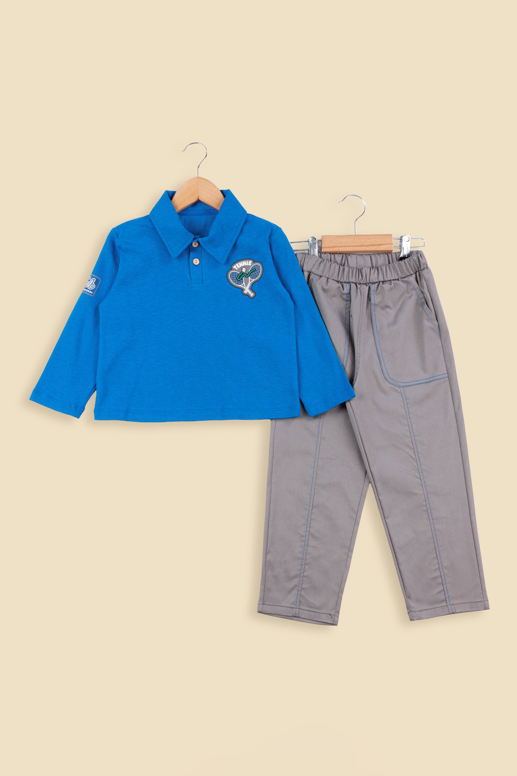 Tenis Erkek Polo Yaka Takım - Saks