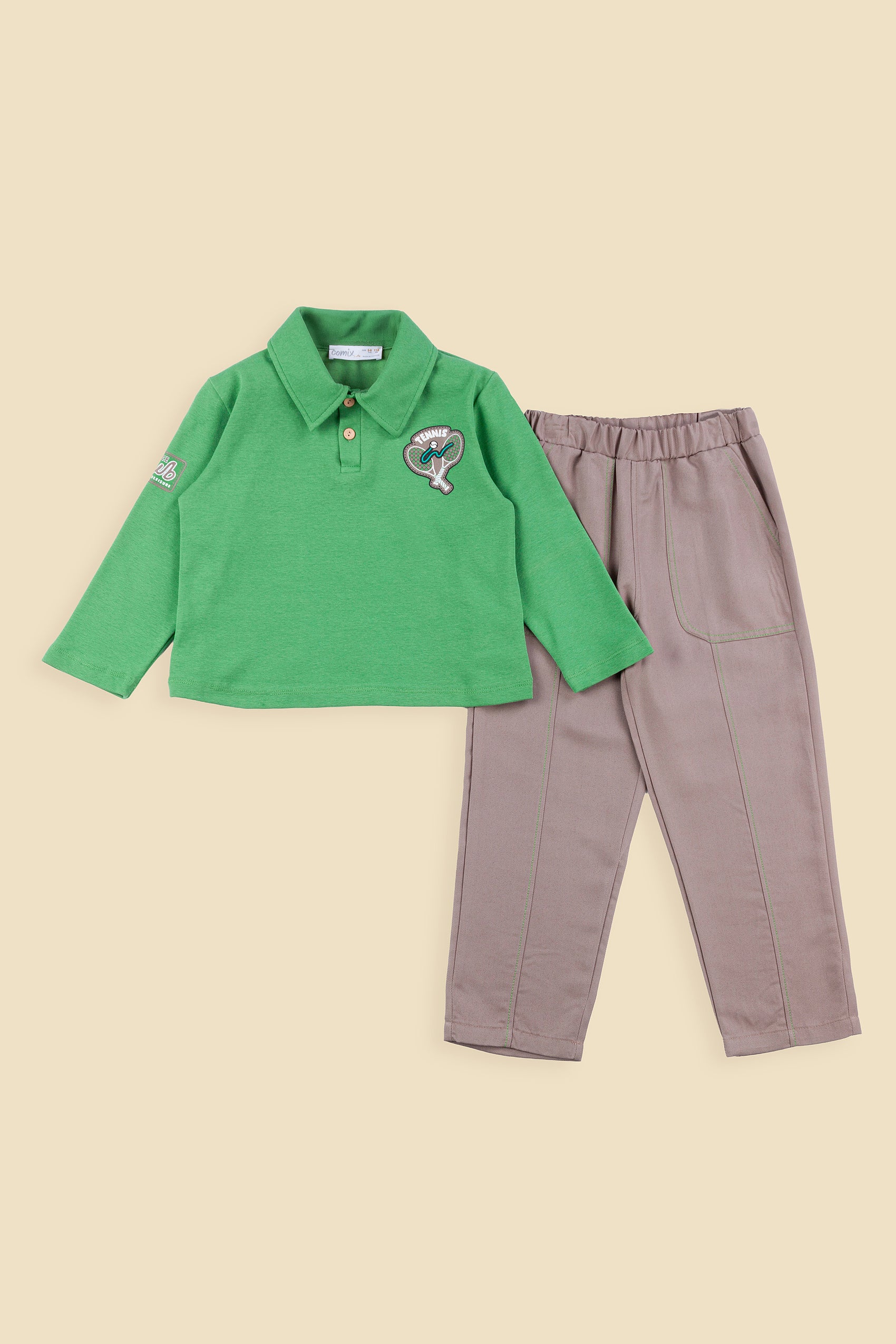 Tenis Erkek Polo Yaka Takım - Yeşil