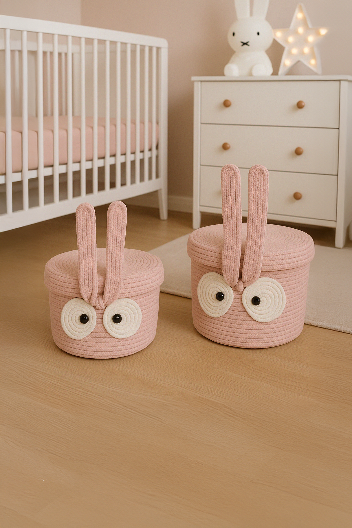 Bunny Kapaklı Sepet Seti (2'li)