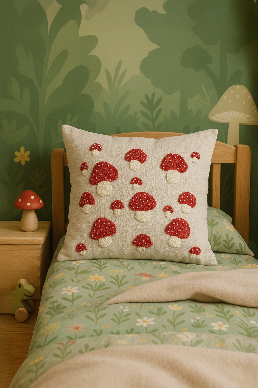 Mushroom Patch Punch Kırlent Kılıfı