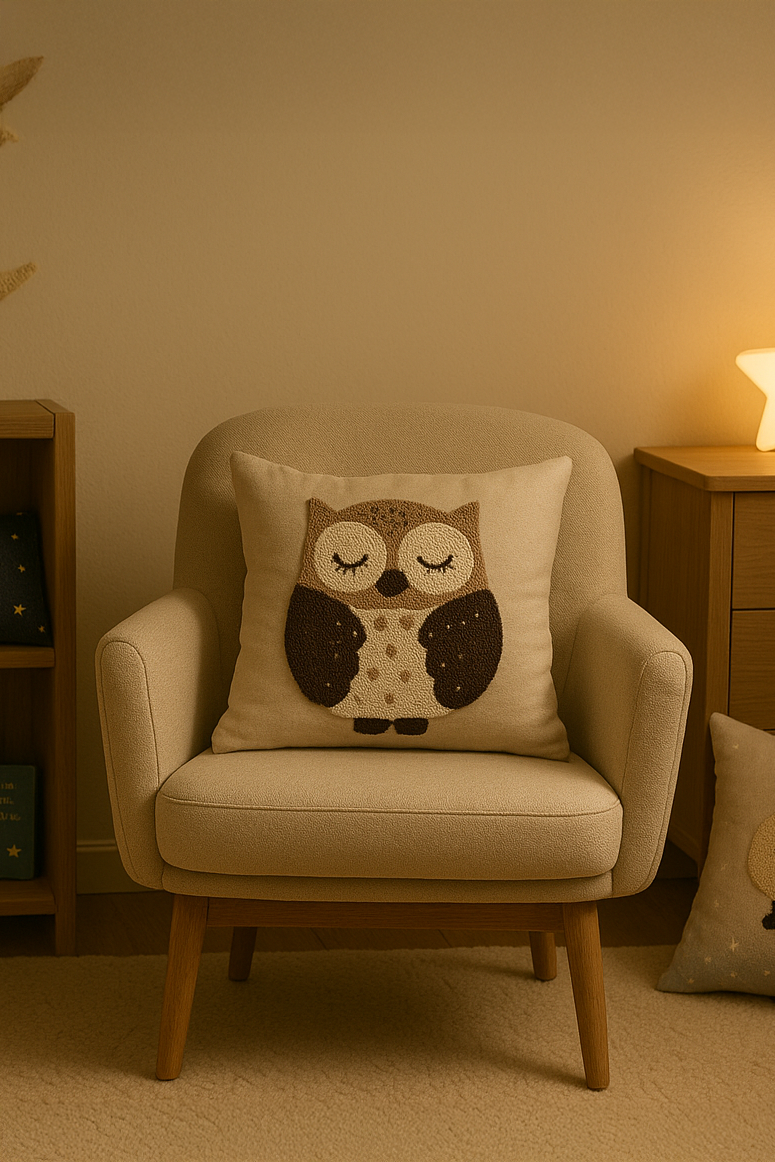 Wise Owl Punch Kırlent Kılıfı
