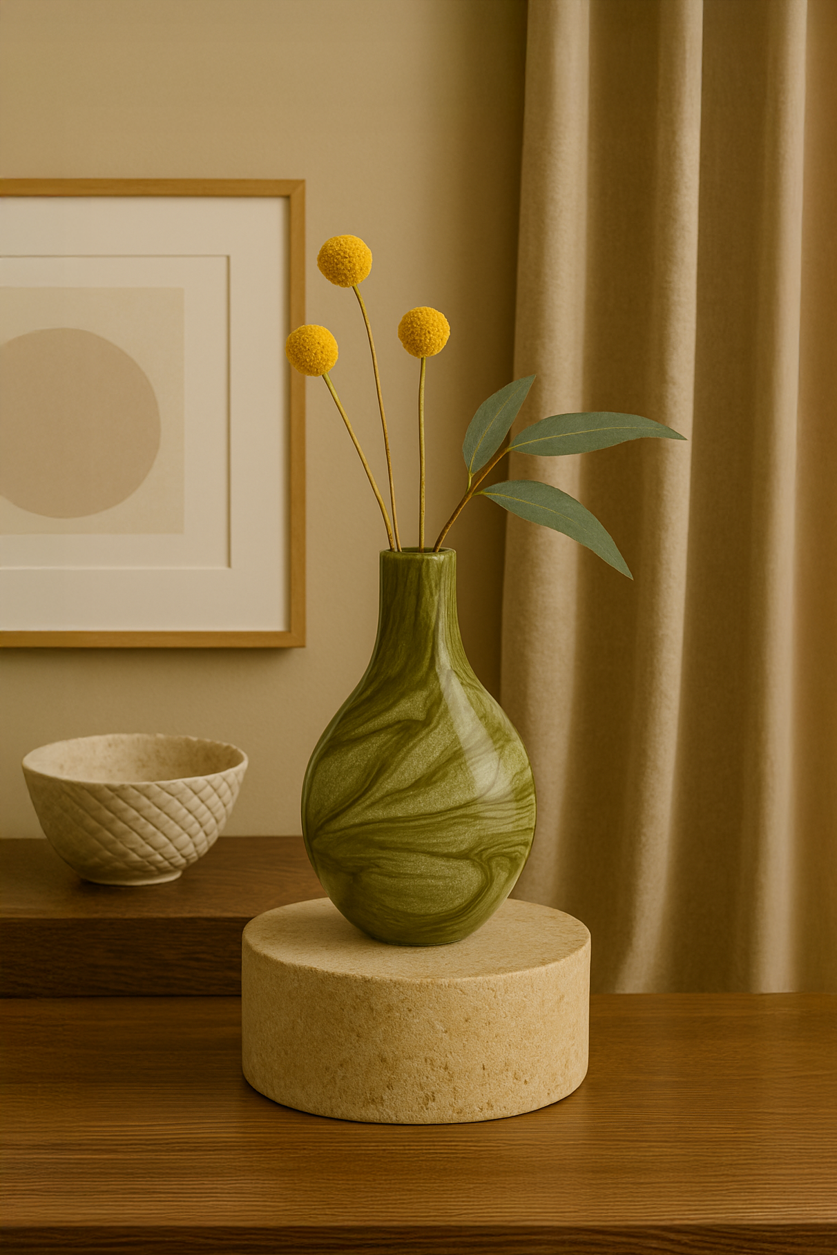 Serenity Soft Green Vazo 20x13 cm