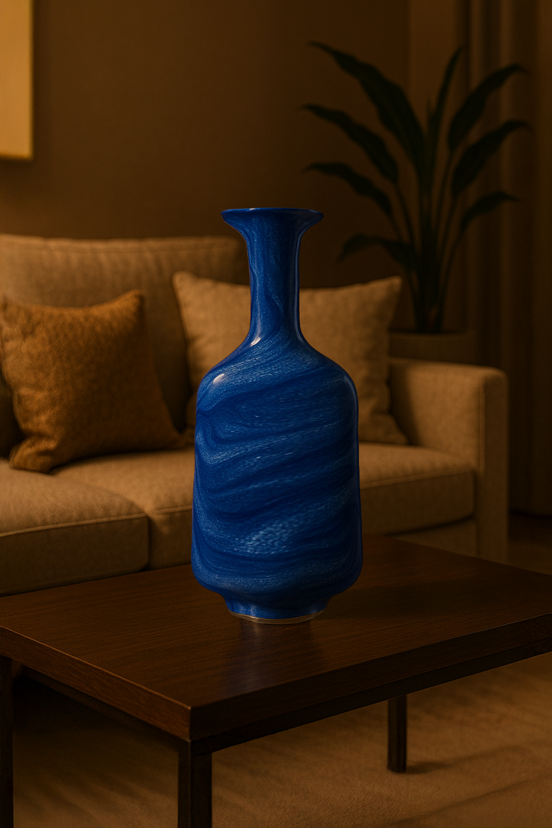 Serenity Aqua Blue Vazo 34,5x14 cm