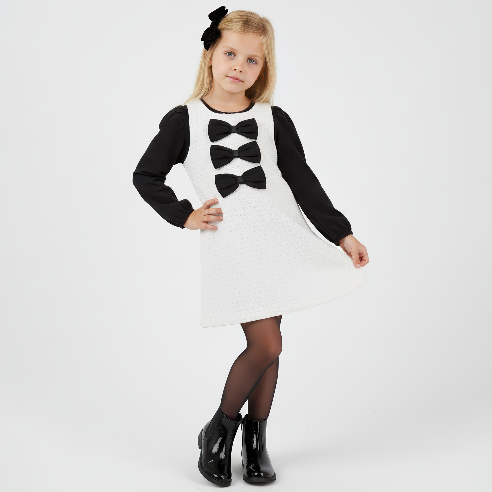 Kız Çocuk Fiyonklu 2’li Takım