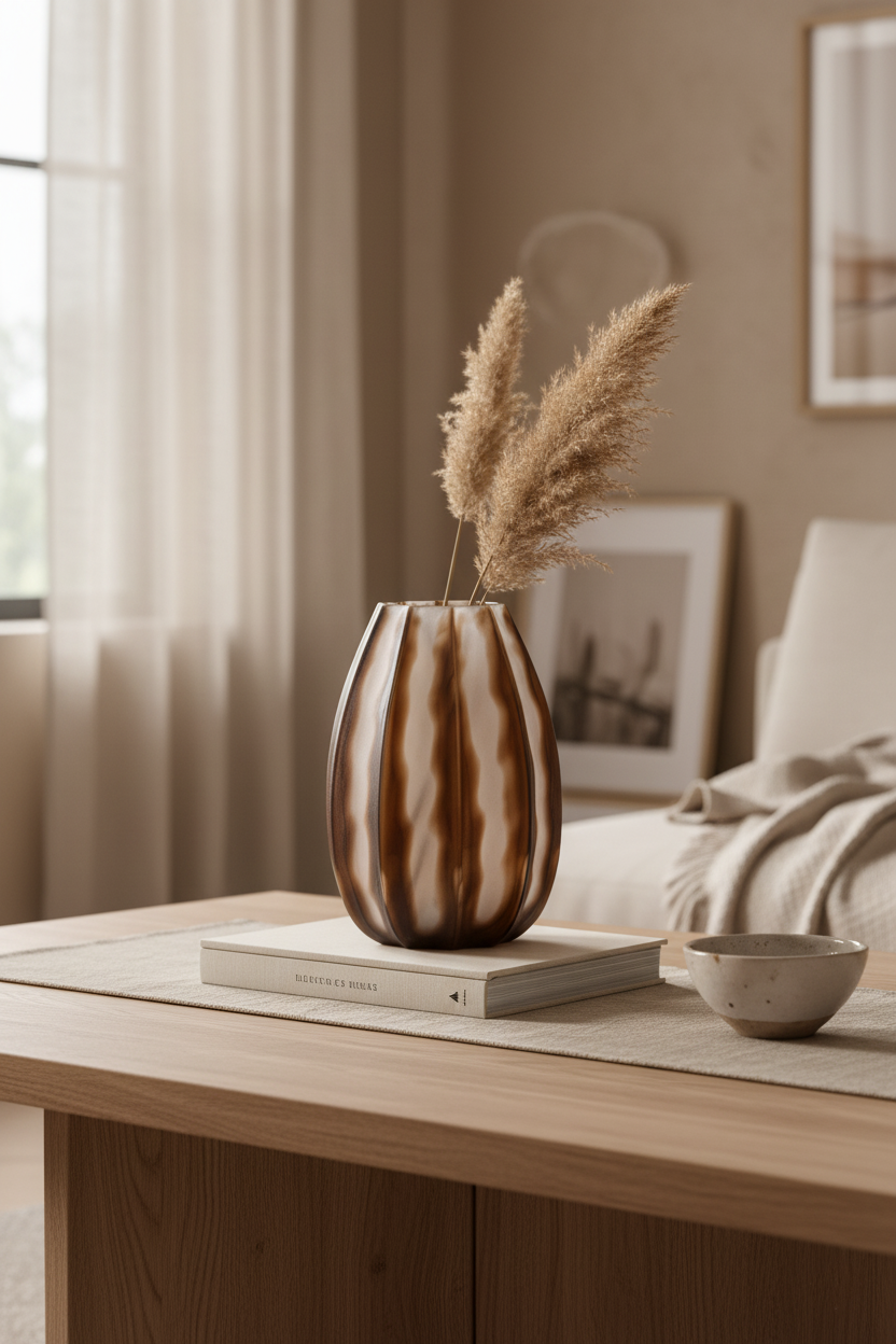 Serenity Matte Brown Vazo 23x16,5 cm