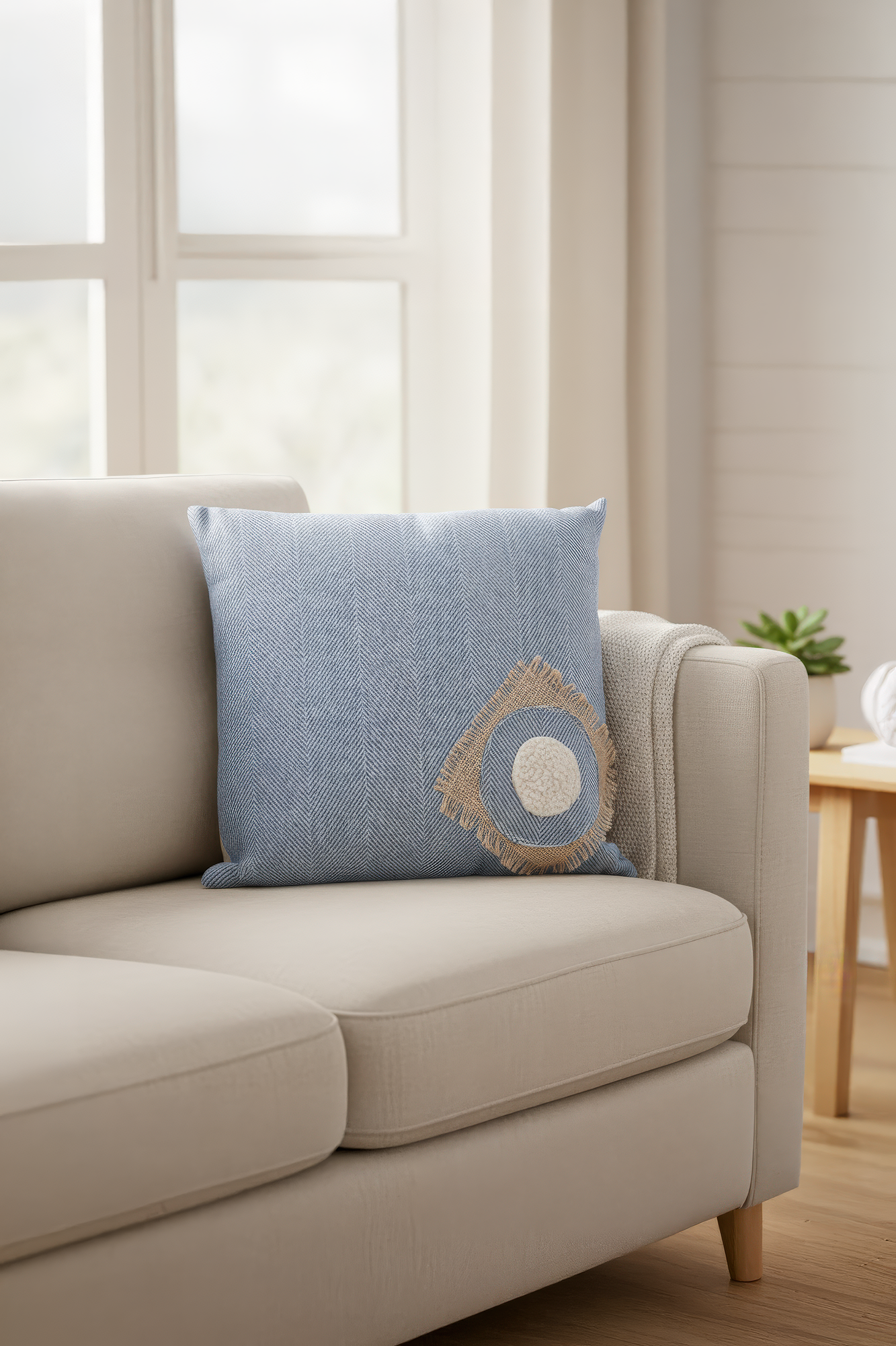 Azure Coastal Kırlent