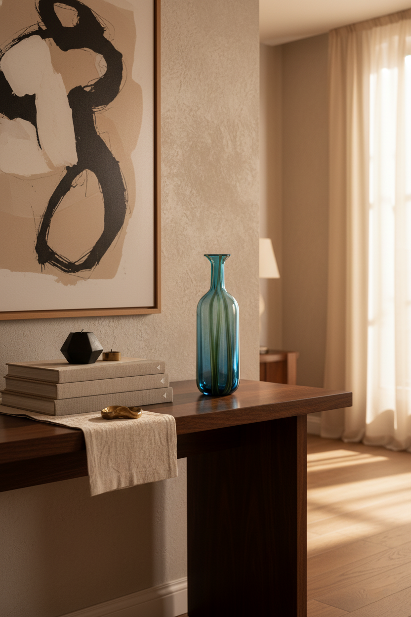 Serenity Green Blue Vazo 42x12 cm