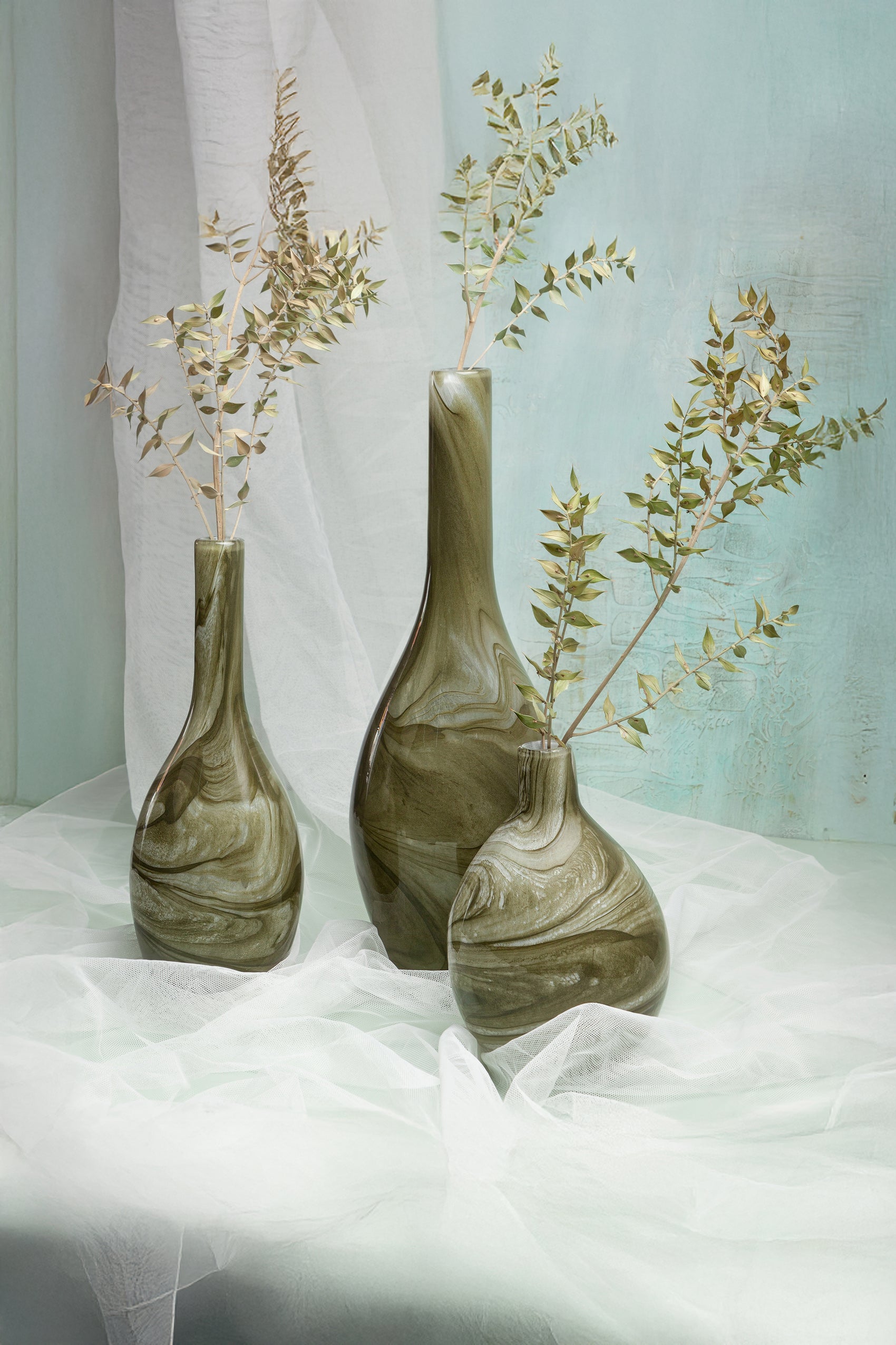 Serenity Soft Green Vazo Seti