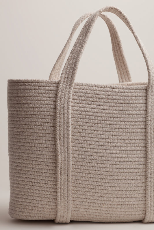 Tote Örgü Çanta - Bej