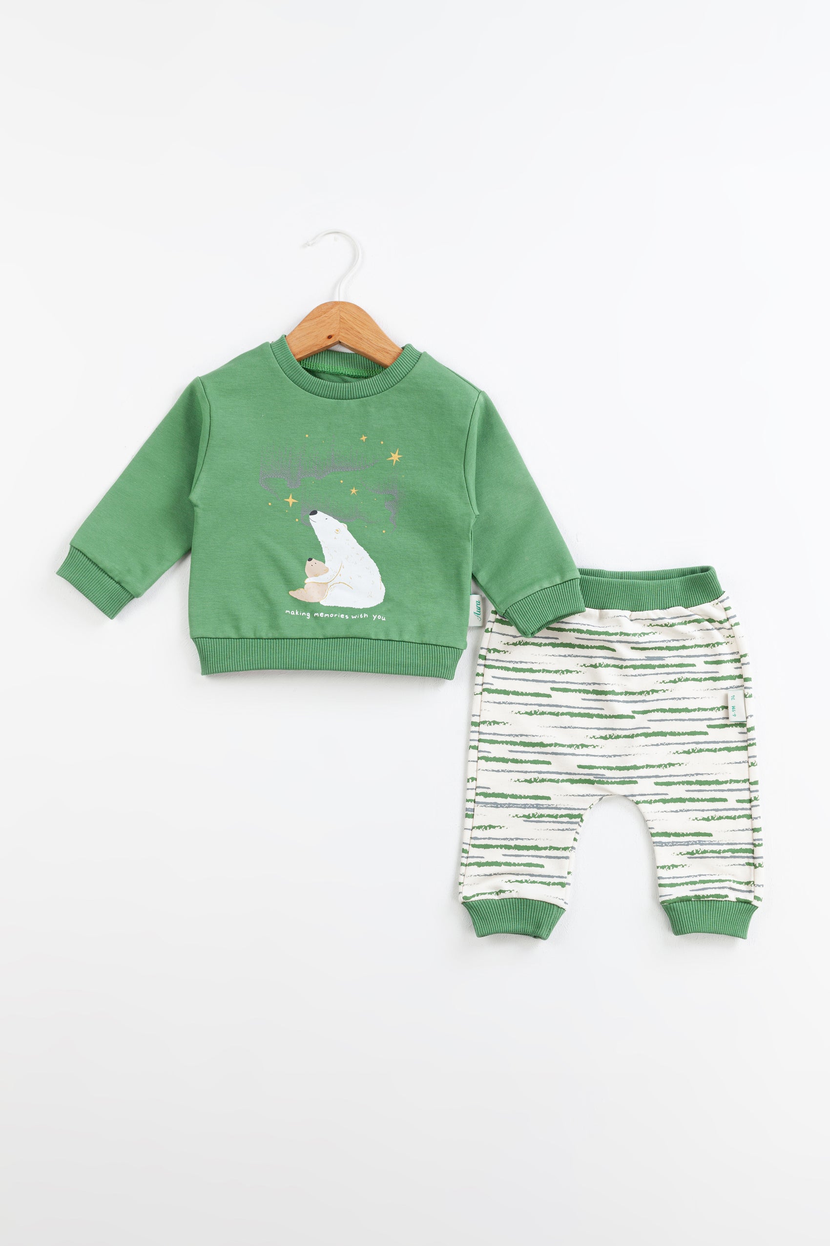 Polar Bear Erkek Bebek Takım – Yeşil