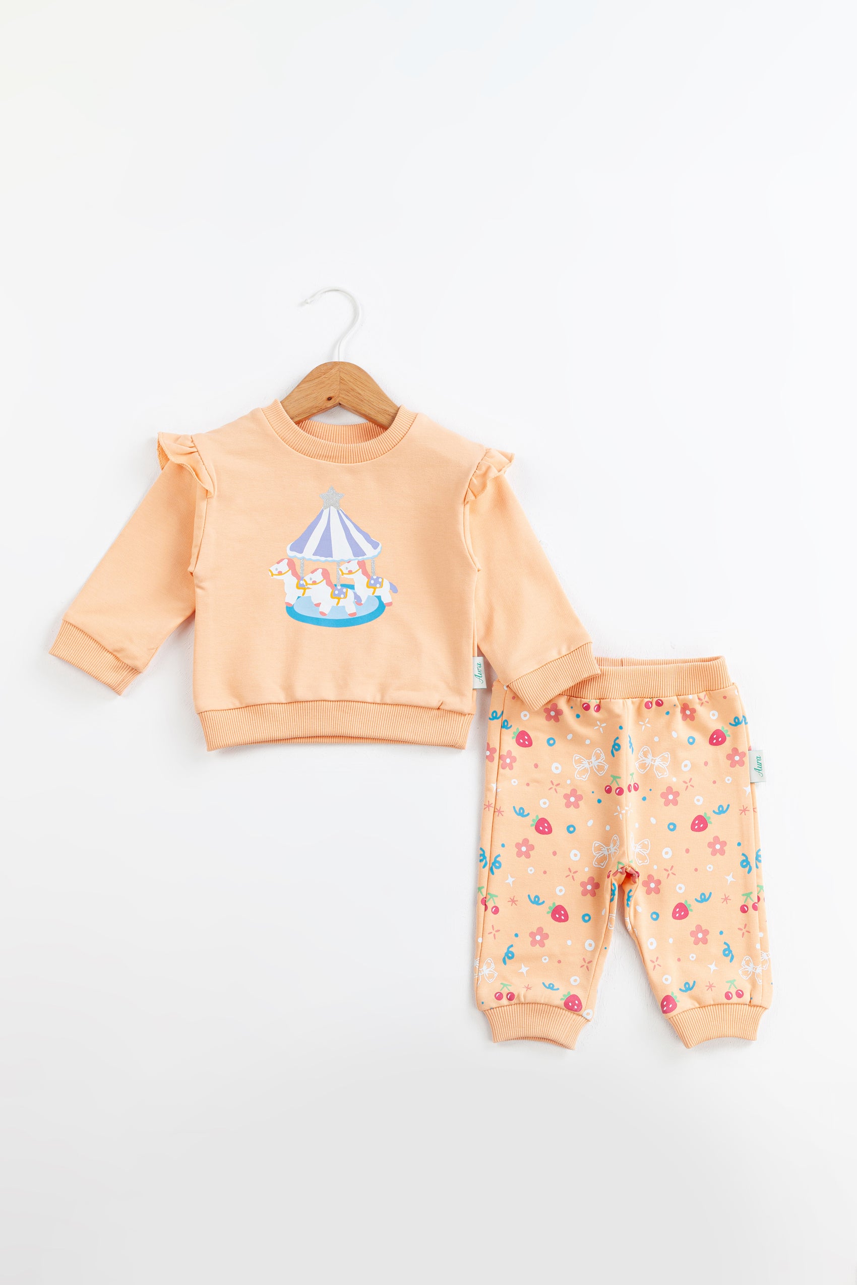 Carousel Kız Bebek Takım – Şeftali