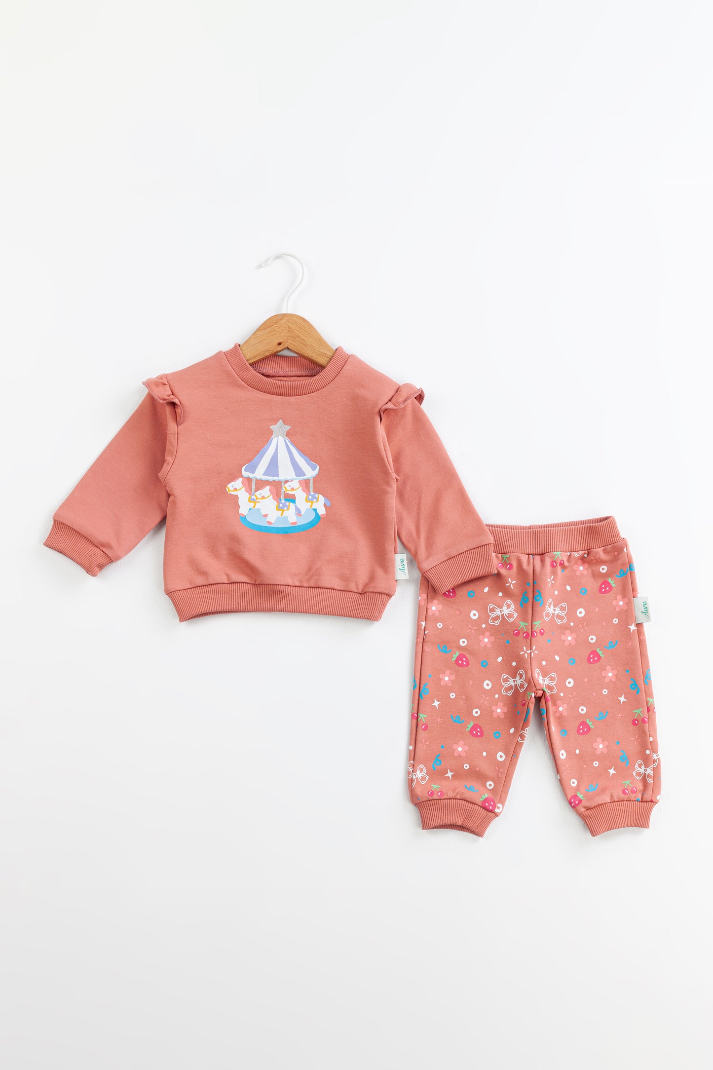 Carousel Kız Bebek Takım – Gül