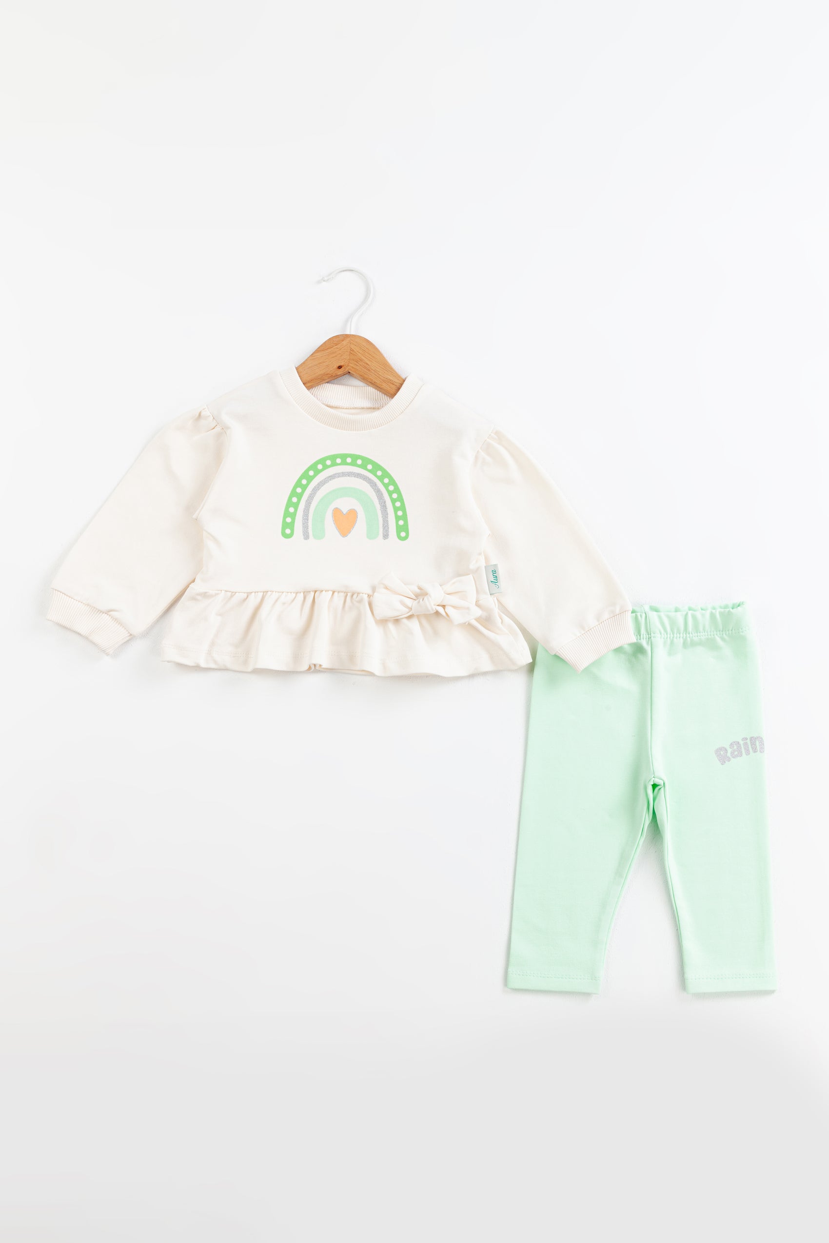 Rainbow Kız Bebek Takım – Mint