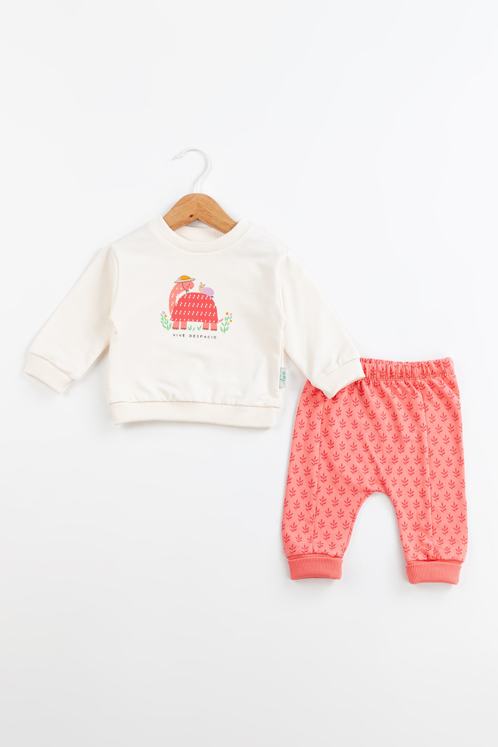 Turtle Garden Kız Bebek Takım – Pembe