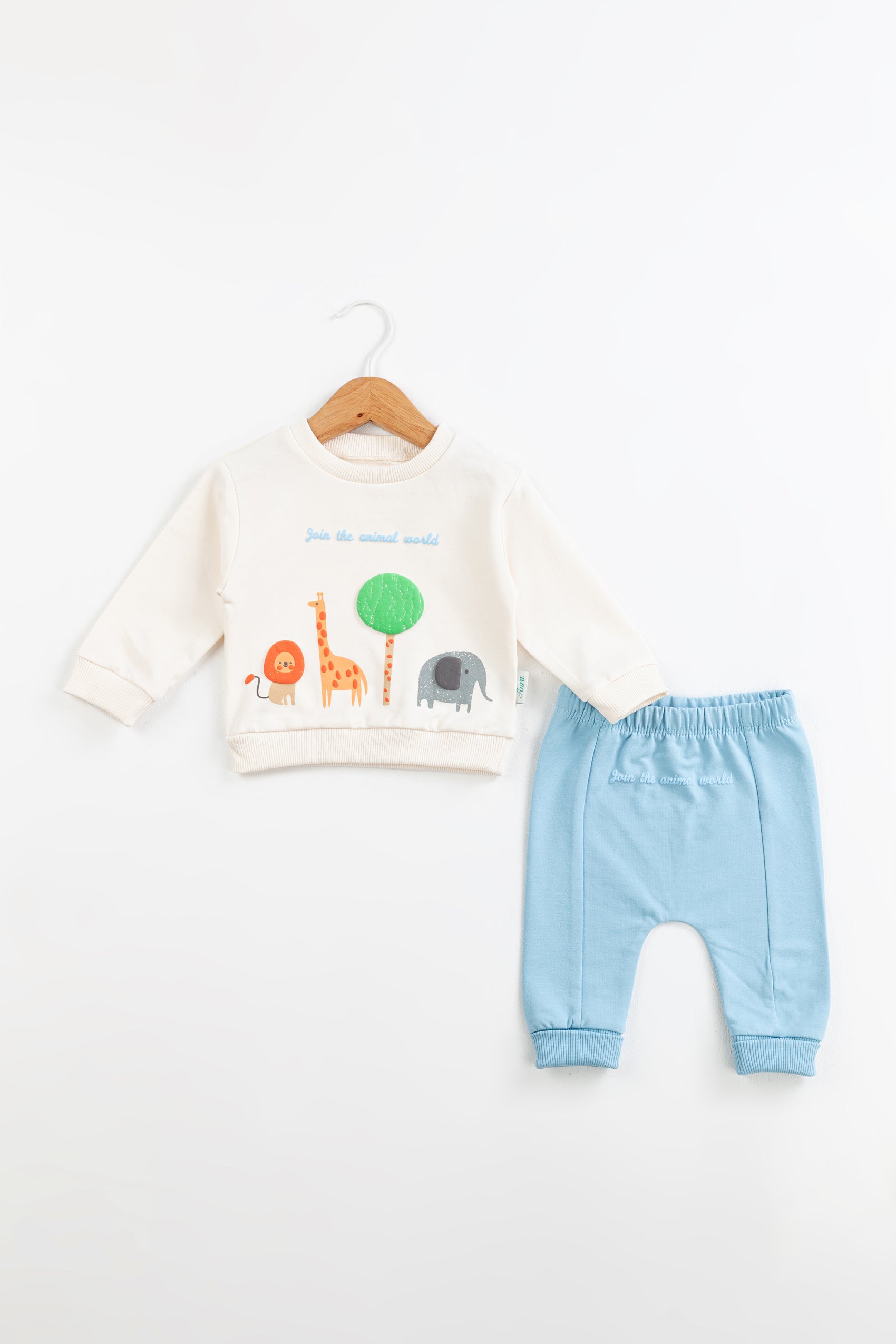 Animal World Erkek Bebek Takım – Açık Mavi