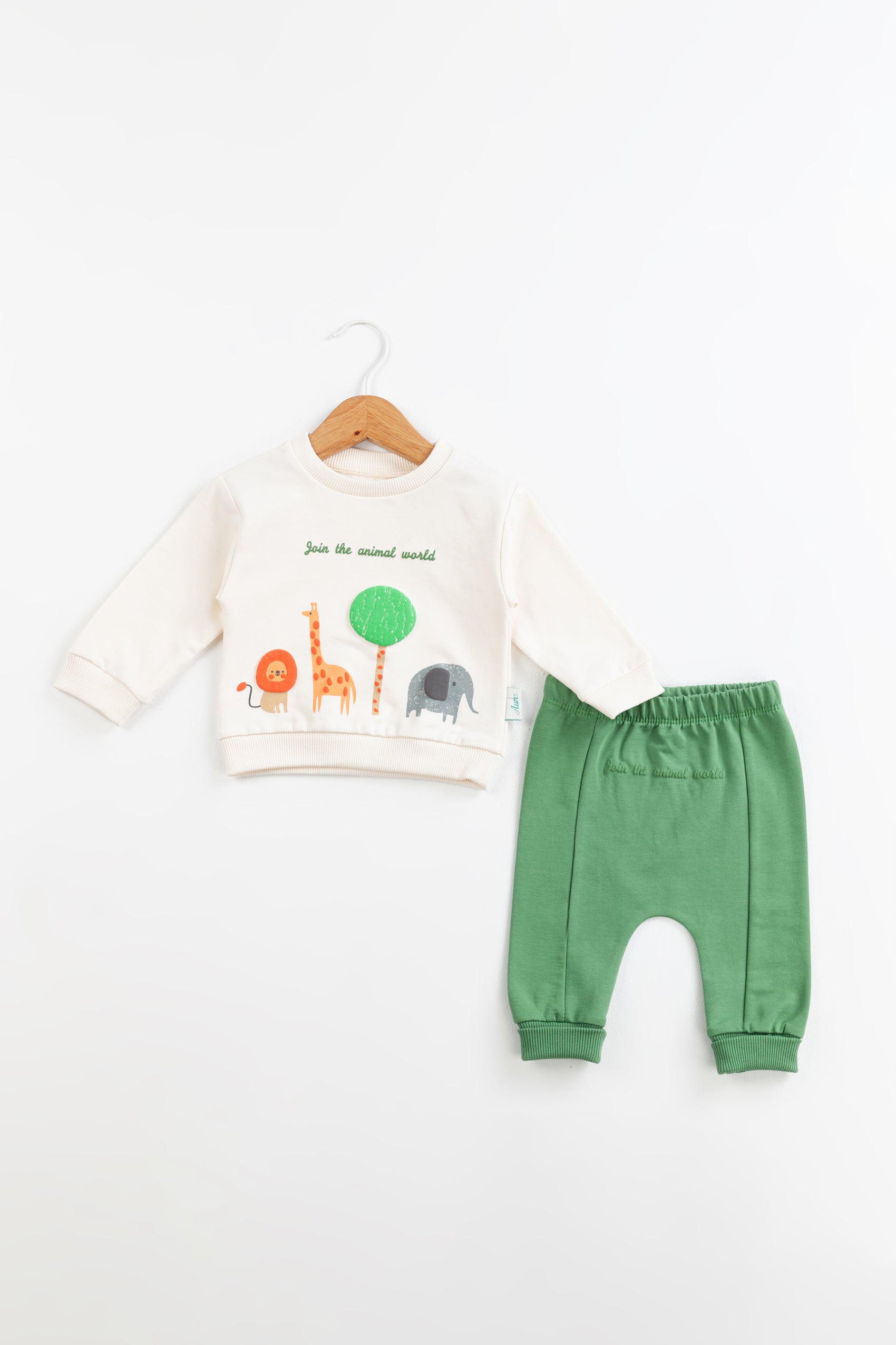 Animal World Erkek Bebek Takım – Yeşil