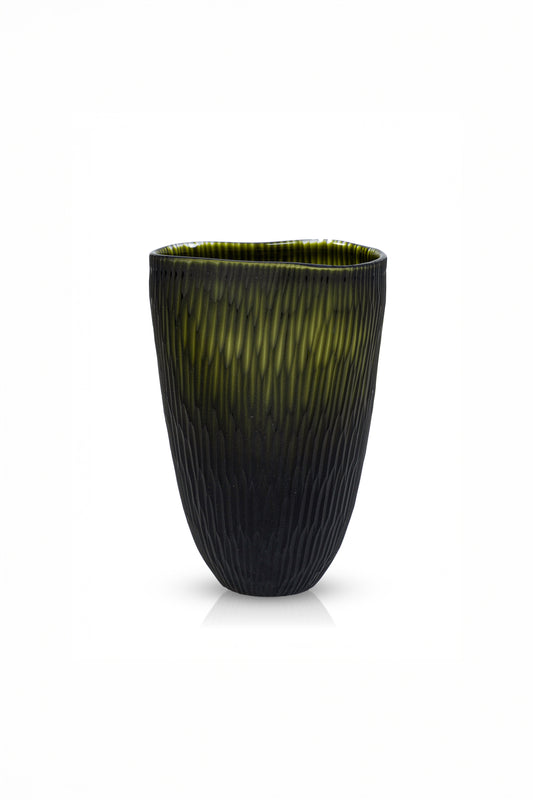 Serenity Matte Green Vazo 29x21 cm