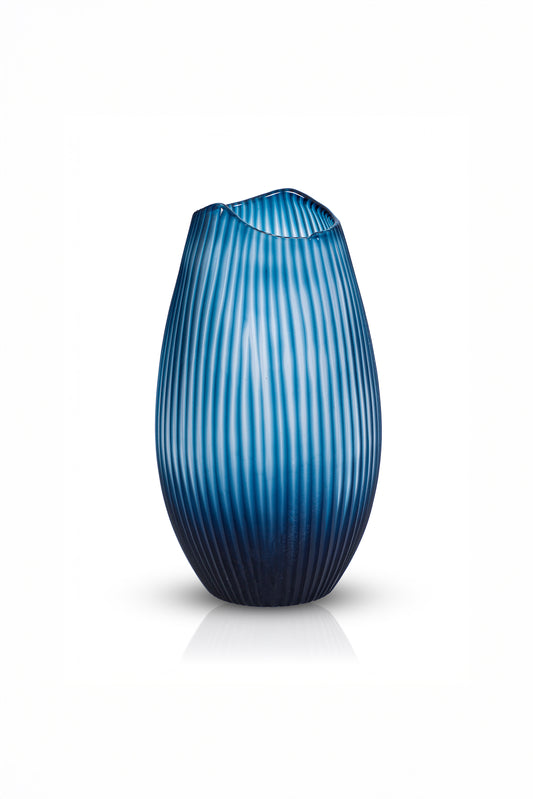 Serenity Matte Blue Vazo 33x18 cm