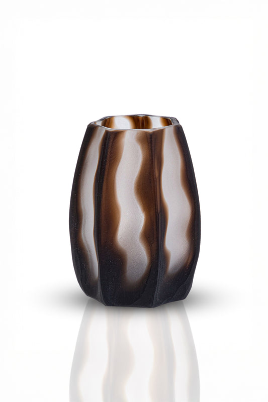 Serenity Matte Brown Vazo 16x11 cm