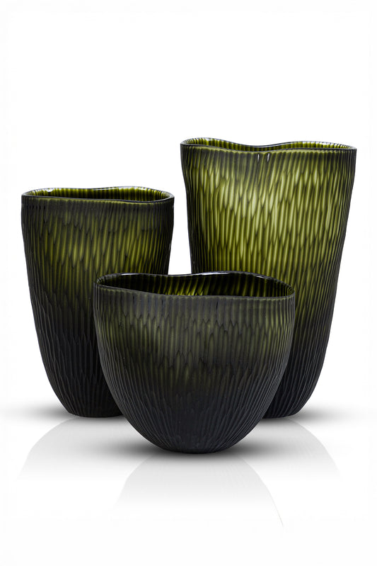 Serenity Matte Green Vazo Seti