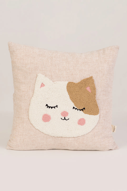 Pati Kedi Punch Kırlent Kılıfı