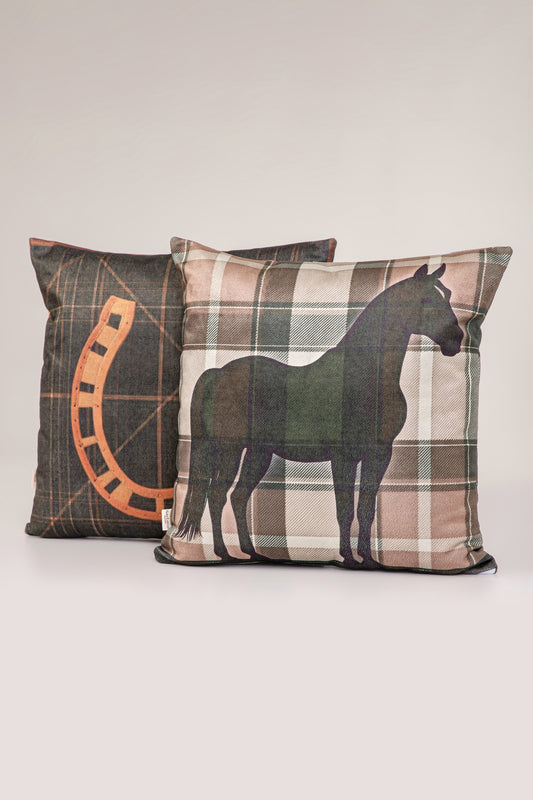 Equestrian Elegance 2'li Kırlent Kılıfı Seti