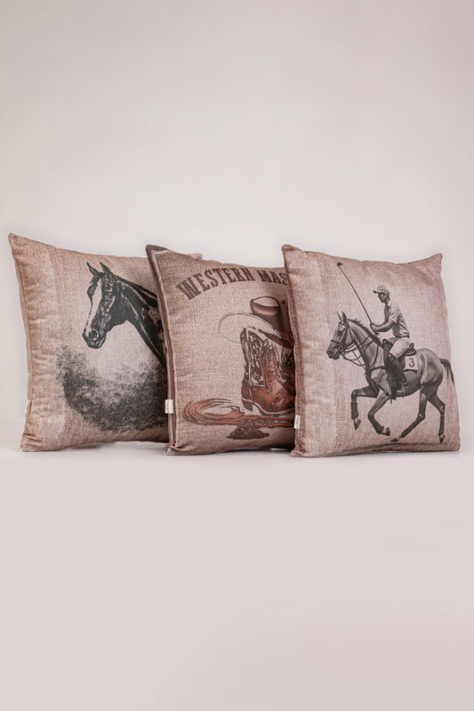 Western Heritage 3'lü Kırlent Kılıfı Seti